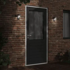 vidaXL Applique murale d'extérieur avec capteurs noir