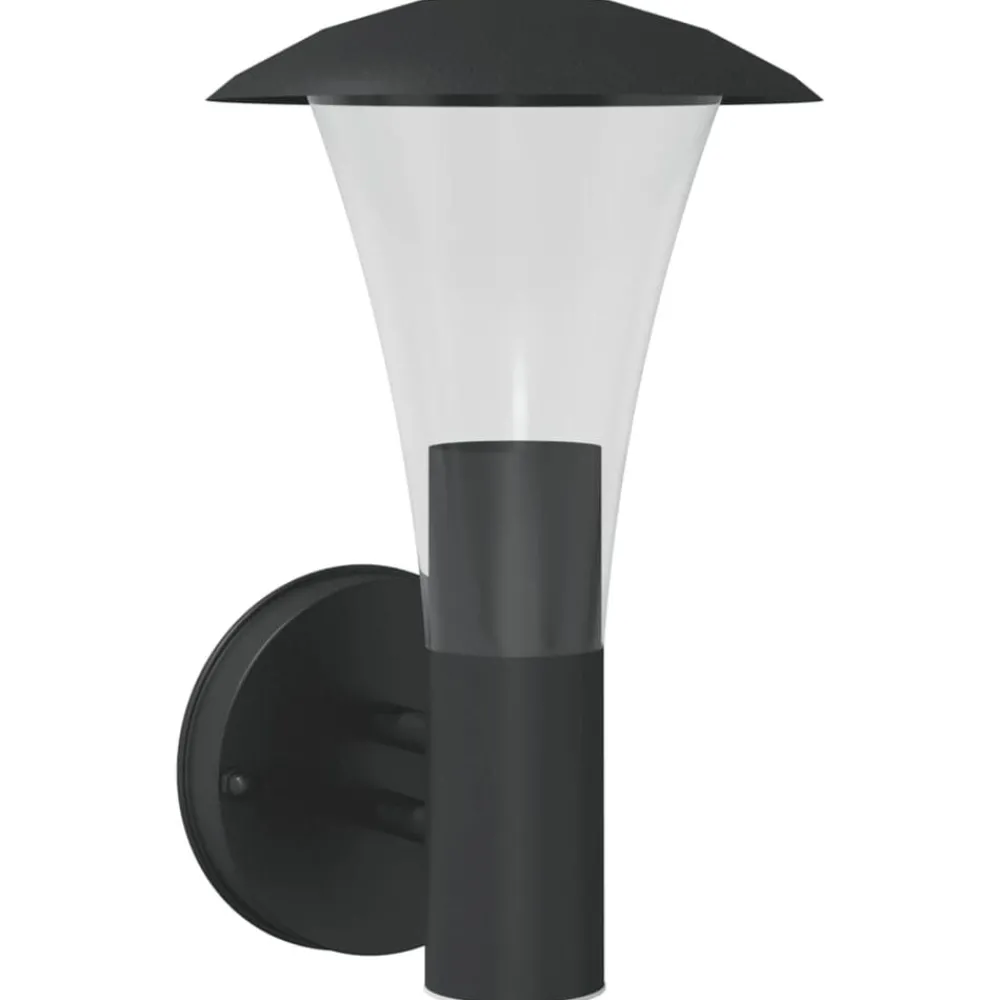 Luminaires-vidaXL Applique murale d'extérieur acier inoxydable Noir