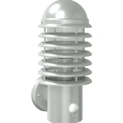 Luminaires-vidaXL Applique murale d'extérieur et capteur é acier inoxydable Argent