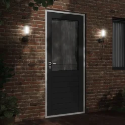 Luminaires-vidaXL Applique murale d'extérieur acier inoxydable Noir