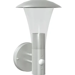 Luminaires-vidaXL Applique murale d'extérieur et capteur é acier inoxydable Argent