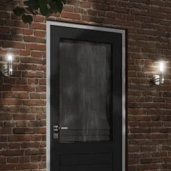 Luminaires-vidaXL Applique murale d'extérieur et capteur é acier inoxydable Argent