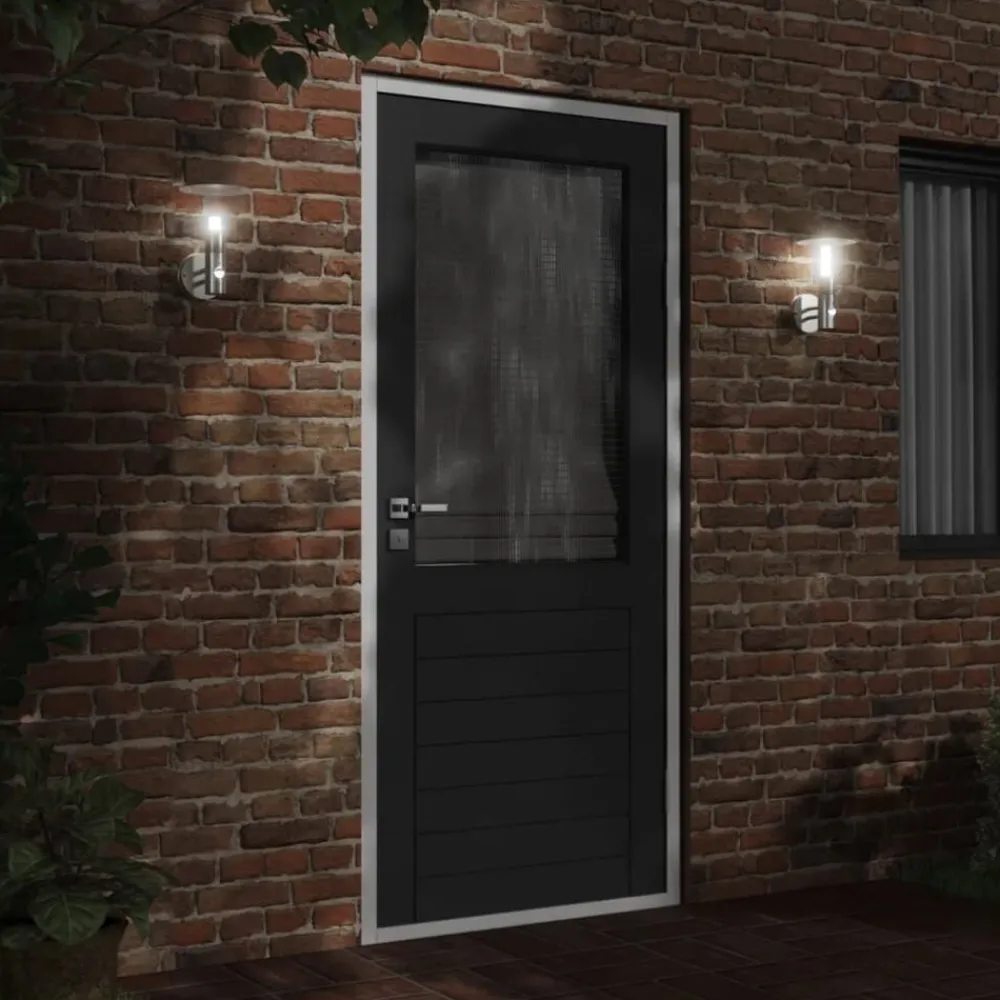 Luminaires-vidaXL Applique murale d'extérieur et capteur é acier inoxydable Argent