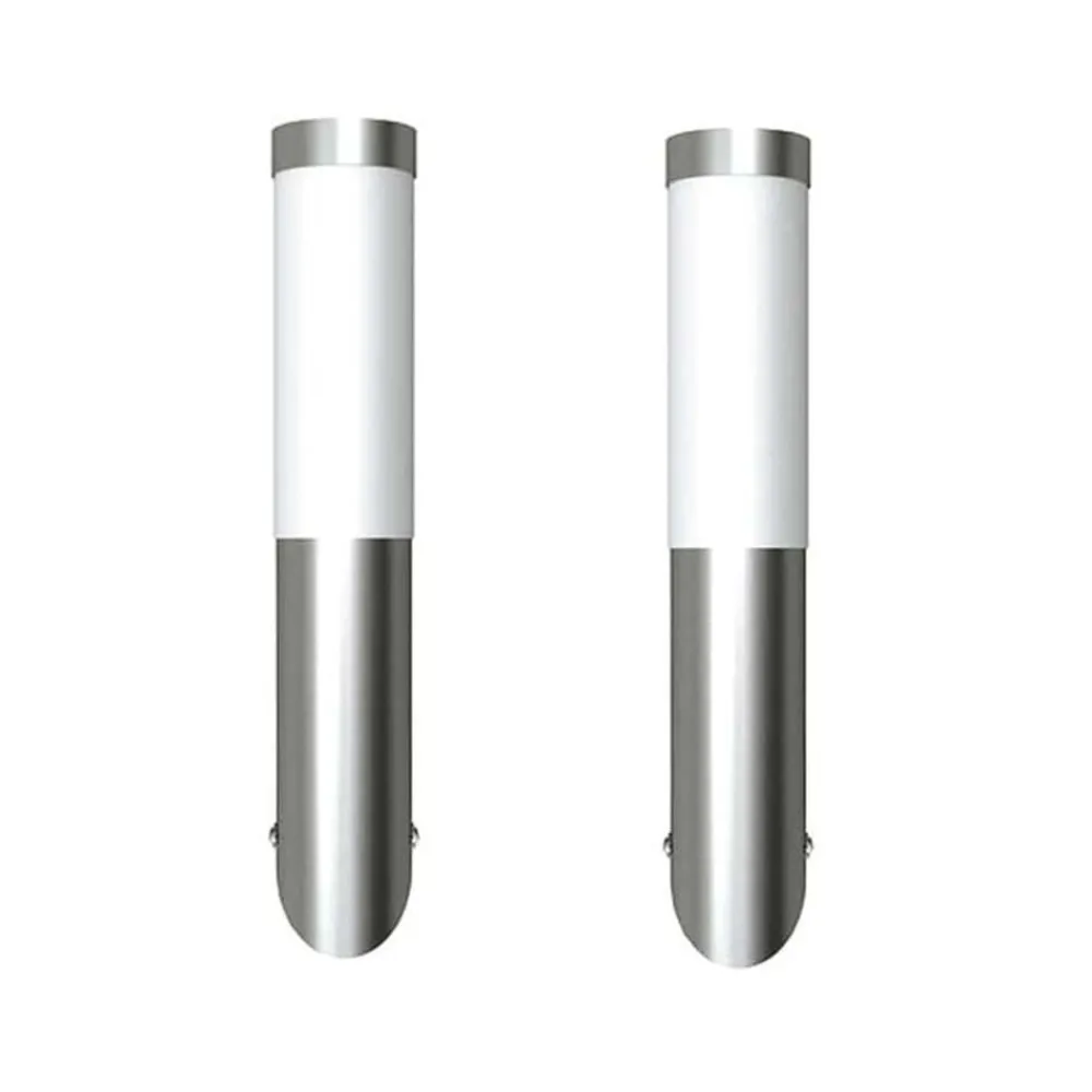 Luminaires-vidaXL Applique murale d'extérieur 2 pcs Acier inoxydable