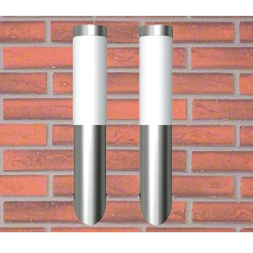 Luminaires-vidaXL Applique murale d'extérieur 2 pcs Acier inoxydable
