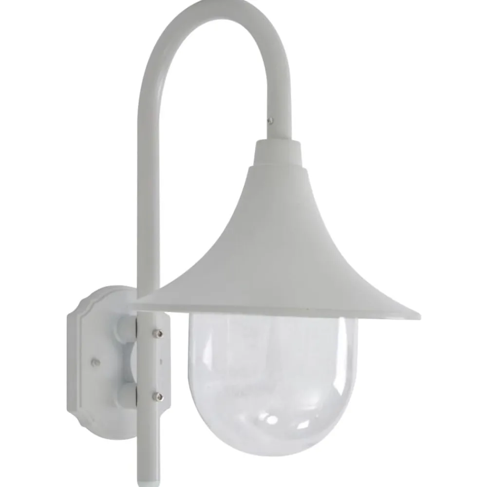 Luminaires-vidaXL Applique murale de jardin E27 120 cm Aluminium Blanc