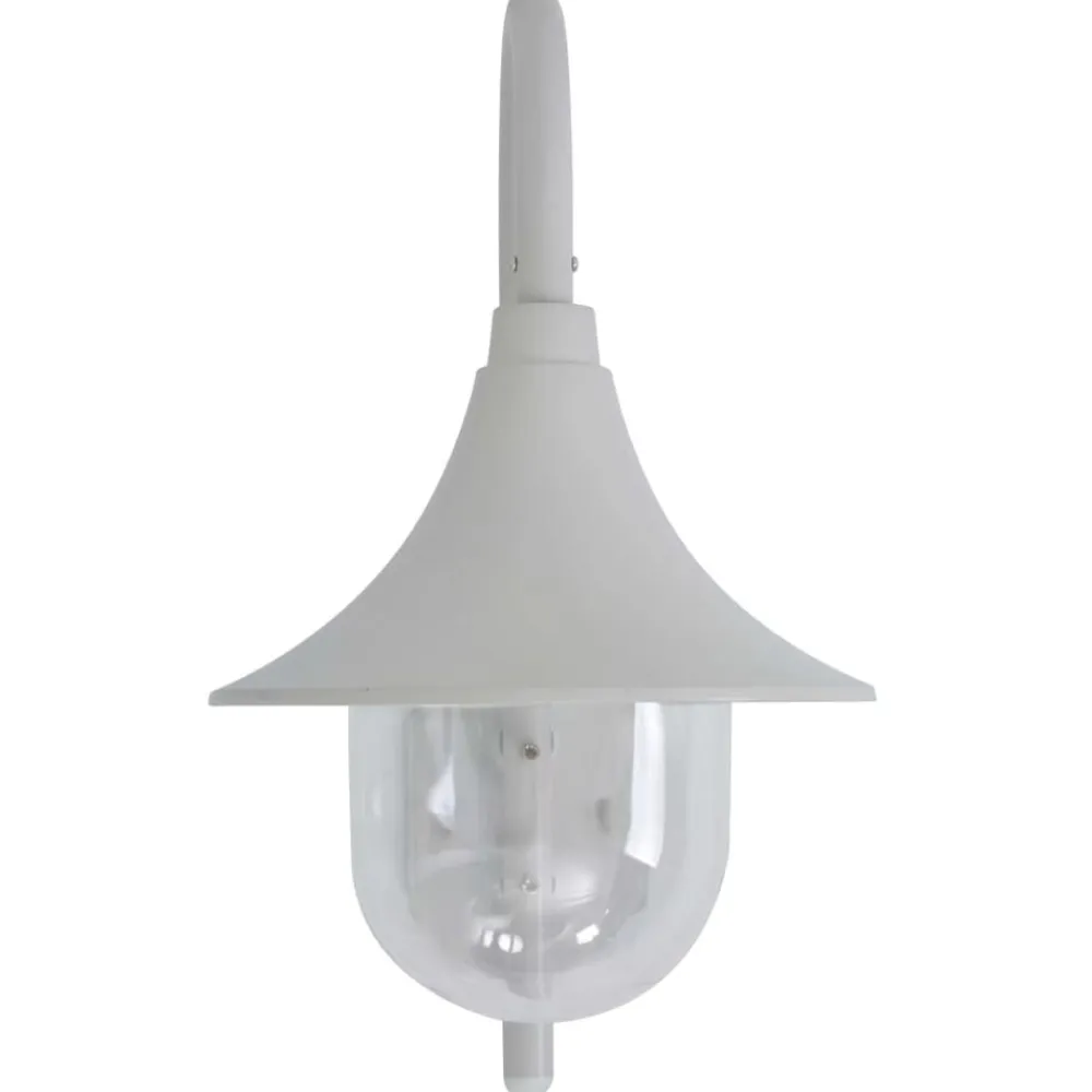 Luminaires-vidaXL Applique murale de jardin E27 120 cm Aluminium Blanc