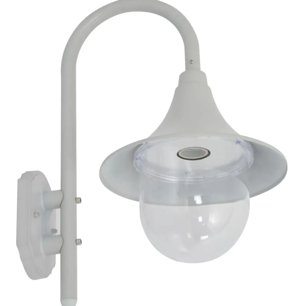 Luminaires-vidaXL Applique murale de jardin E27 120 cm Aluminium Blanc