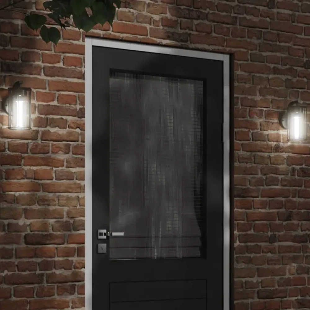 vidaXL Applique murale d'extérieur noir acier inoxydable