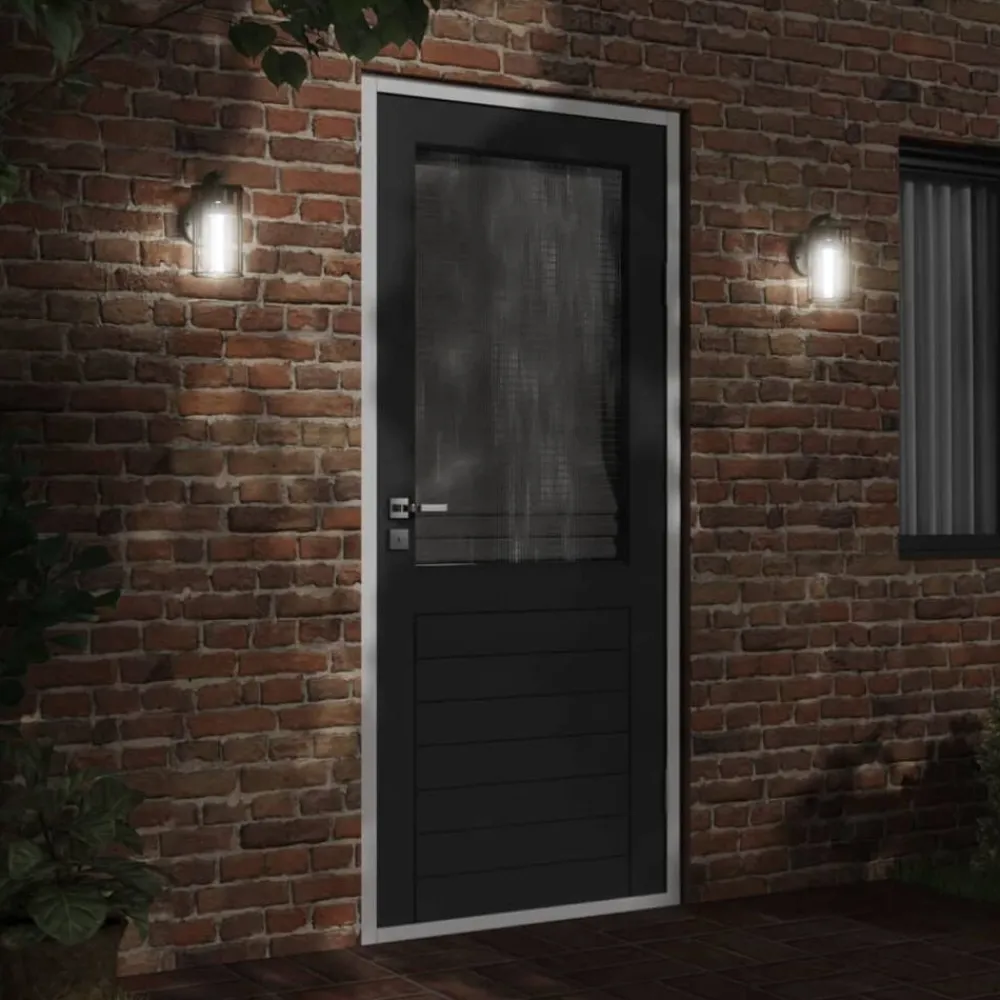vidaXL Applique murale d'extérieur noir acier inoxydable