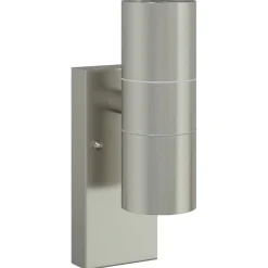 Luminaires-vidaXL Applique Murale Extérieure Argenté 7 x 10 x 22 cm Acier inoxydable
