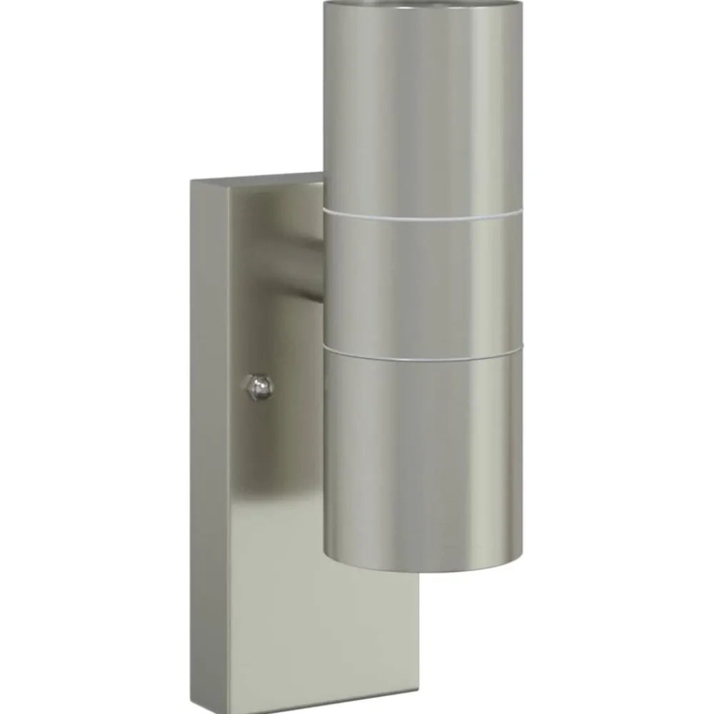 Luminaires-vidaXL Applique Murale Extérieure Argenté 7 x 10 x 22 cm Acier inoxydable