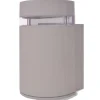 vidaXL Applique murale extérieure demi-cylindrique Aluminium Gris