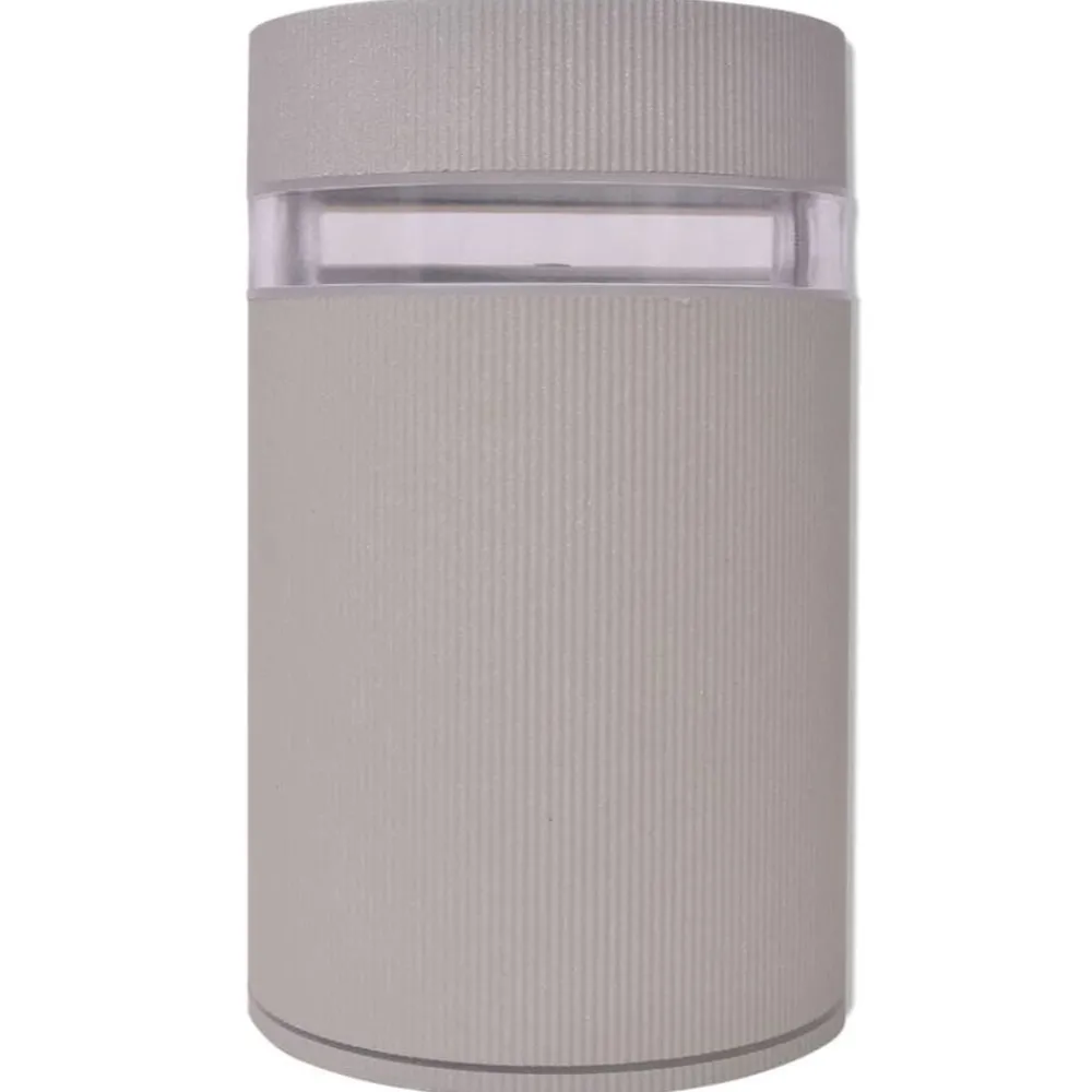 vidaXL Applique murale extérieure demi-cylindrique Aluminium Gris
