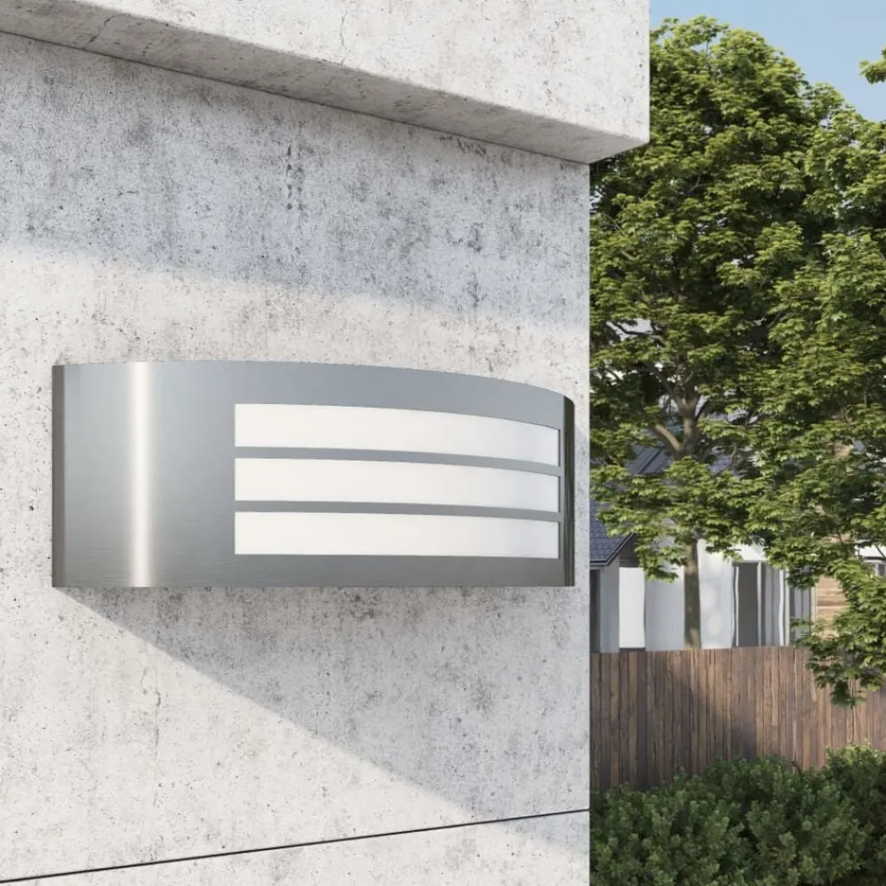 vidaXL Applique murale extérieure en acier inoxydable