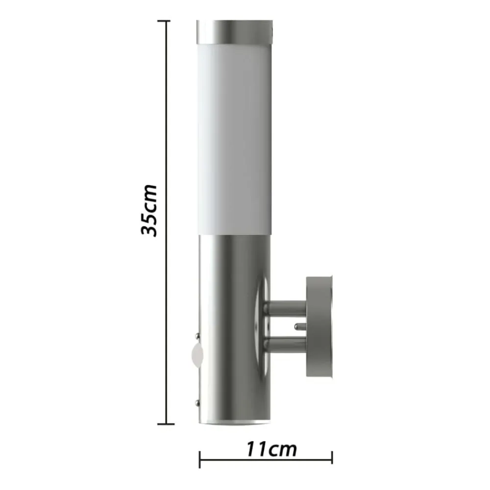 Luminaires-vidaXL Applique murale extérieure avec capteur de mouvement inox