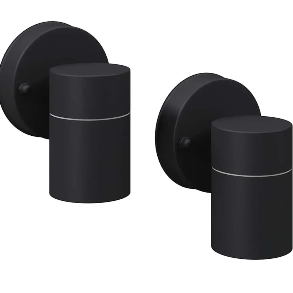 vidaXL Applique murale LED d'extérieur 2 pcs Acier