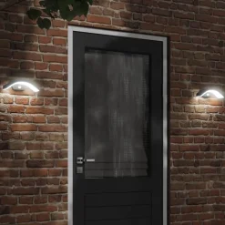 Luminaires-vidaXL Applique murale LED d'extérieur avec capteurs Noir