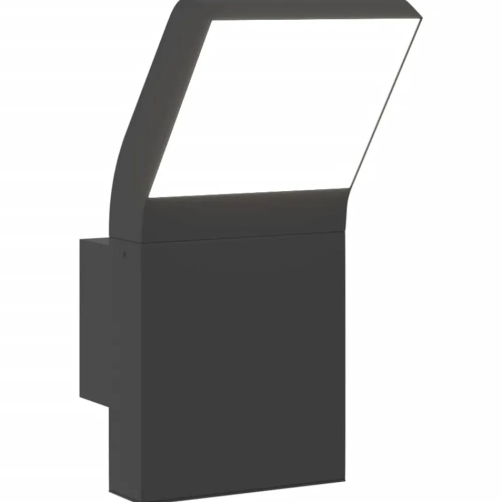 Luminaires-vidaXL Applique murale LED d'extérieur aluminium moulé sous pression Noir