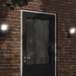Luminaires-vidaXL Applique murale LED d'extérieur aluminium moulé sous pression Noir