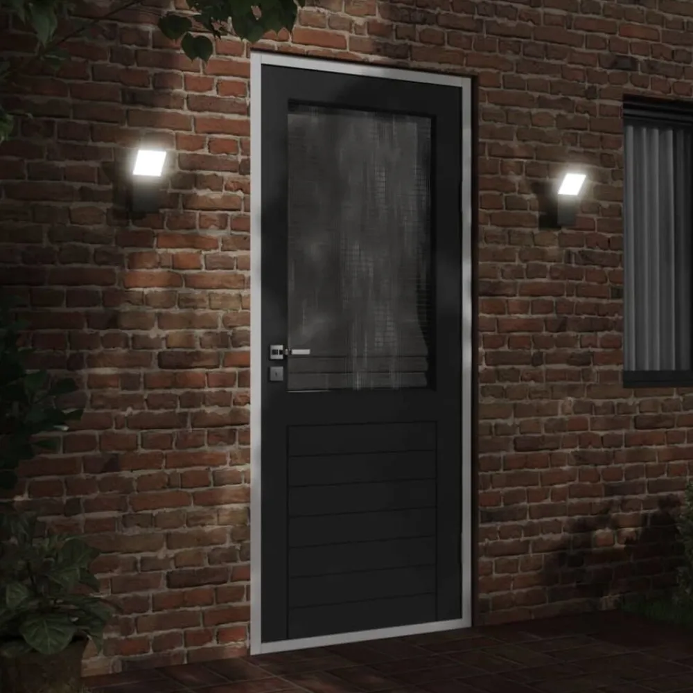 Luminaires-vidaXL Applique murale LED d'extérieur aluminium moulé sous pression Noir
