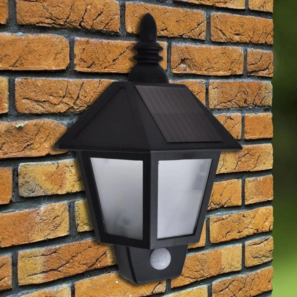 vidaXL Applique murale solaire avec capteur de mouvement