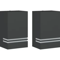 vidaXL Appliques murales d'extérieur 2 pcs acier inoxydable