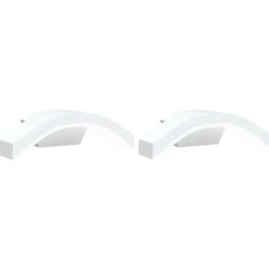Luminaires-vidaXL Appliques murales LED d'extérieur 2 pcs Blanc