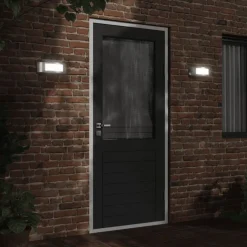 Luminaires-vidaXL Appliques murales d'extérieur 2pcs é acier inoxydable Argent