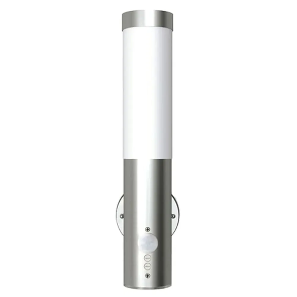 vidaXL Appliques murales d’extérieur 2 pcs avec détecteur de mouvement acier inoxydable