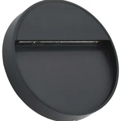 vidaXL Appliques murales à LED d'extérieur 2 pcs 3 W Noir Rond