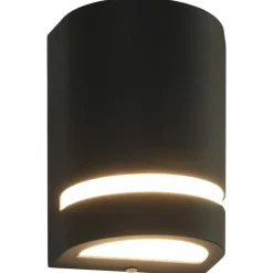 Luminaires-vidaXL Appliques murales d'extérieur 2 pcs 35 W Noir Demi-rond