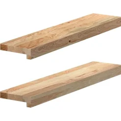 Matériaux De Construction-vidaXL Appuis de fenêtre 2 pcs bois de chêne massif non traité Naturel
