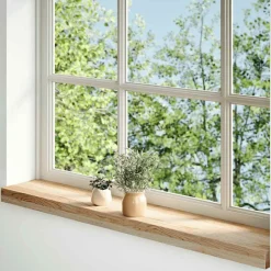Matériaux De Construction-vidaXL Appuis de fenêtre 2 pcs bois de chêne massif non traité Naturel