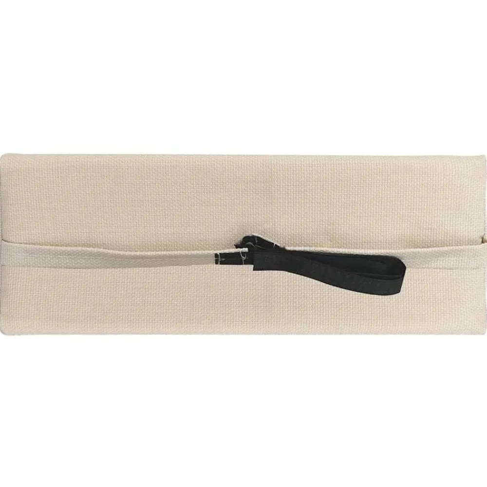Décorations-vidaXL Appui-tête de chaise longue Crème 40x7,5x15 cm Textilène Crème