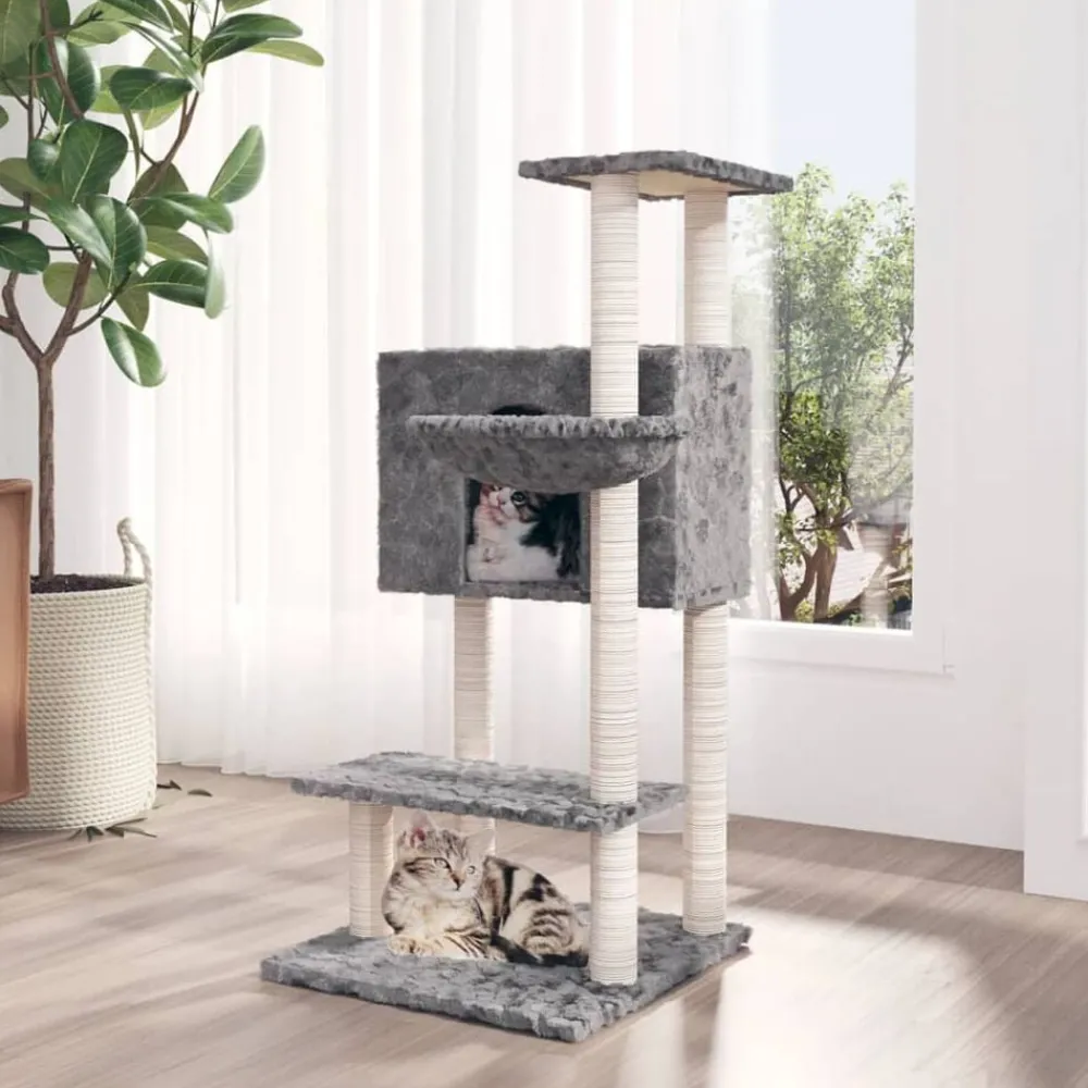 vidaXL Arbre à chat avec griffoirs en sisal 108,5 cm