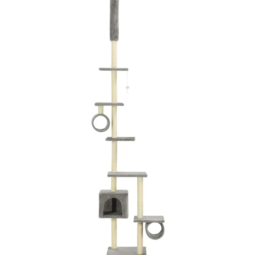 Articles Pour Animaux De Compagnie-vidaXL Arbre à chat avec griffoirs en sisal 260 cm Gris