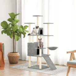 vidaXL Arbre à chat avec griffoirs en sisal 154 cm
