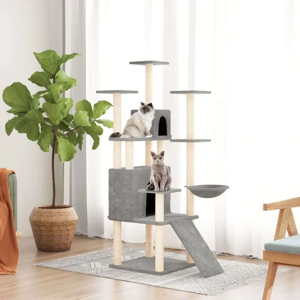 vidaXL Arbre à chat avec griffoirs en sisal 154 cm