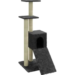 Articles Pour Animaux De Compagnie-vidaXL Arbre à chat avec griffoirs en sisal 92 cm Gris foncé