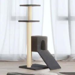 Articles Pour Animaux De Compagnie-vidaXL Arbre à chat avec griffoirs en sisal 92 cm Gris foncé