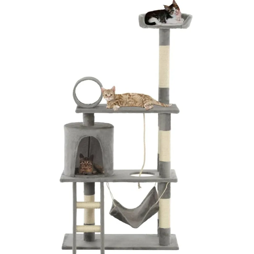 vidaXL Arbre à chat avec griffoirs en sisal 140 cm