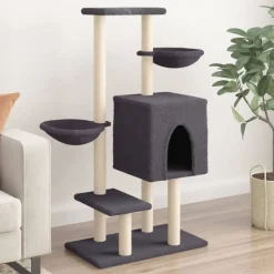 vidaXL Arbre à chat avec griffoirs en sisal 117 cm