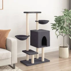 vidaXL Arbre à chat avec griffoirs en sisal 117 cm