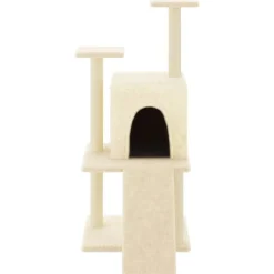 Articles Pour Animaux De Compagnie-vidaXL Arbre à chat avec griffoirs en sisal crème 110 cm Crème
