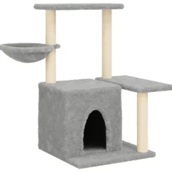Articles Pour Animaux De Compagnie-vidaXL Arbre à chat avec griffoirs en sisal 83 cm Gris clair