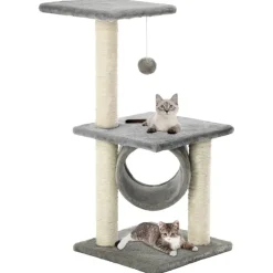 Articles Pour Animaux De Compagnie-vidaXL Arbre à chat avec griffoirs en sisal 65 cm Gris