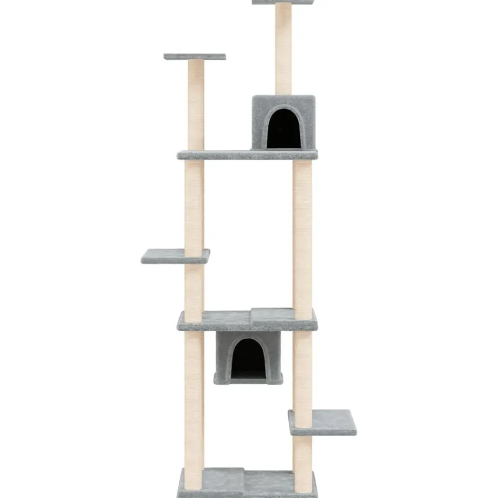 Articles Pour Animaux De Compagnie-vidaXL Arbre à chat avec griffoirs en sisal 176 cm Gris clair