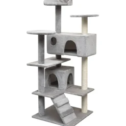 Articles Pour Animaux De Compagnie-vidaXL Arbre à chat avec griffoirs en sisal 125 cm Gris