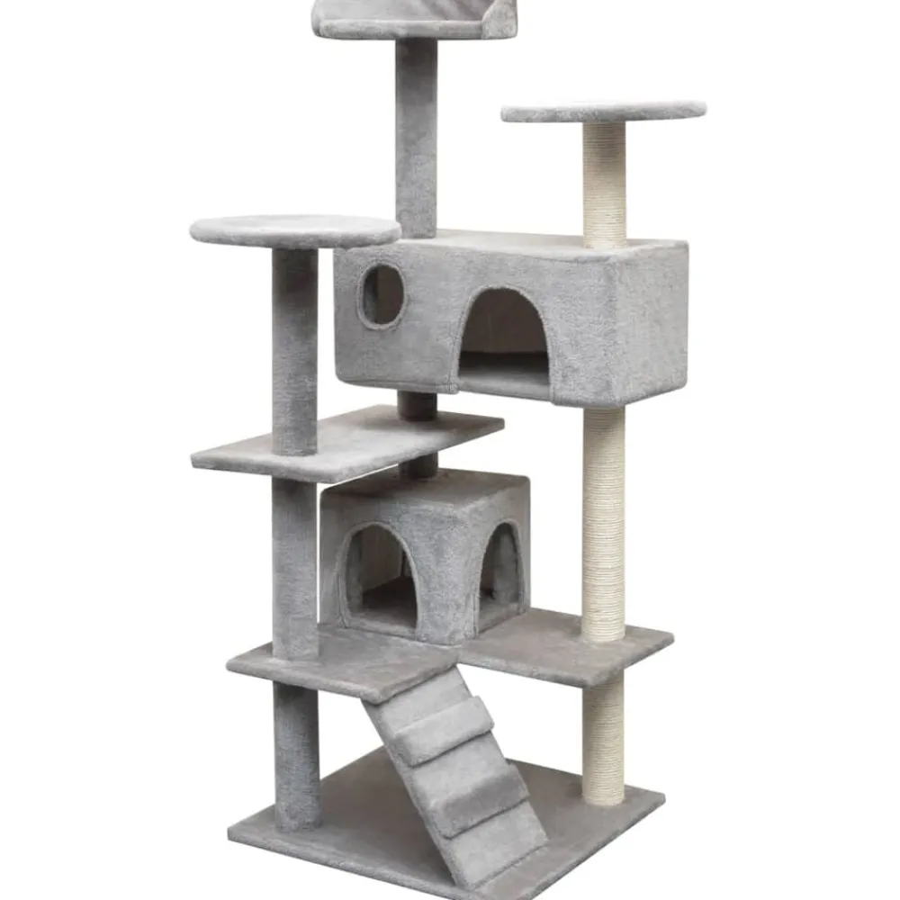 Articles Pour Animaux De Compagnie-vidaXL Arbre à chat avec griffoirs en sisal 125 cm Gris